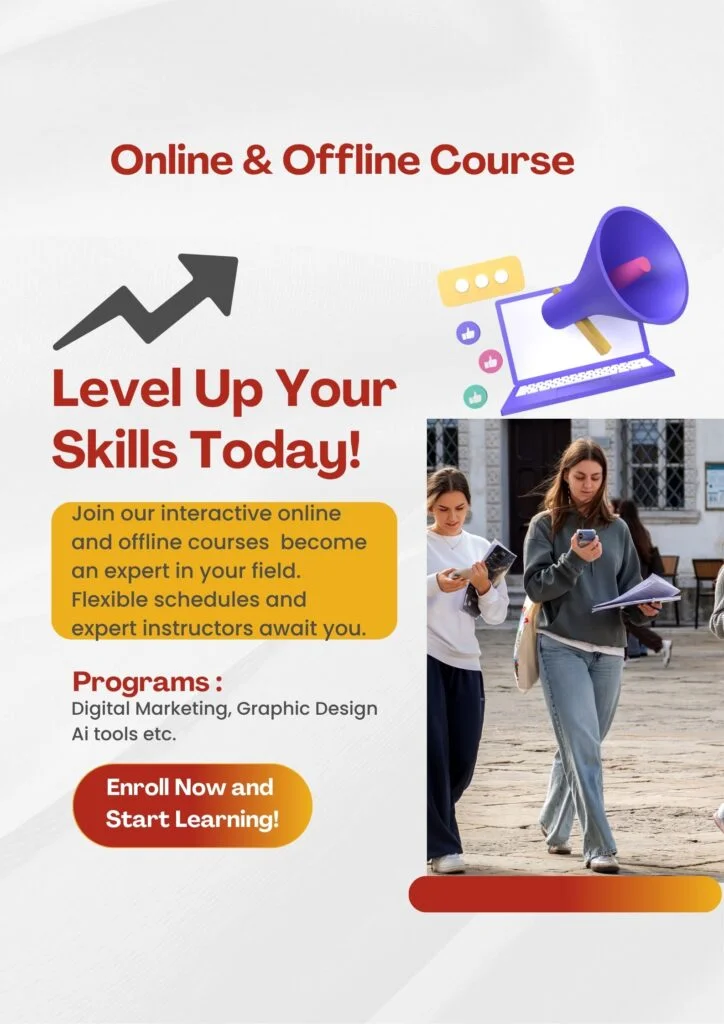 red and yellow modern online course digital marketing poster (2)